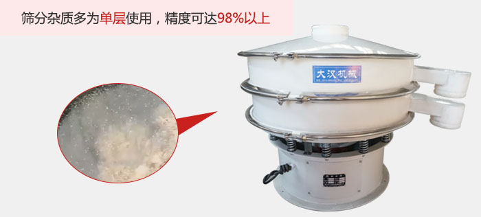 塑料振動篩篩分雜質(zhì)多用與單層篩網(wǎng)使用。